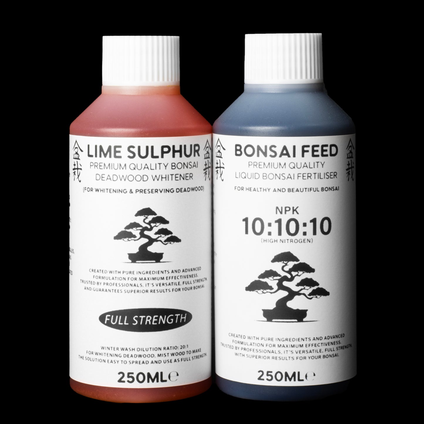 Bonsai Care Bundle, 250ml Lime Sulphur, 250ml Bonsai Fertiliser.