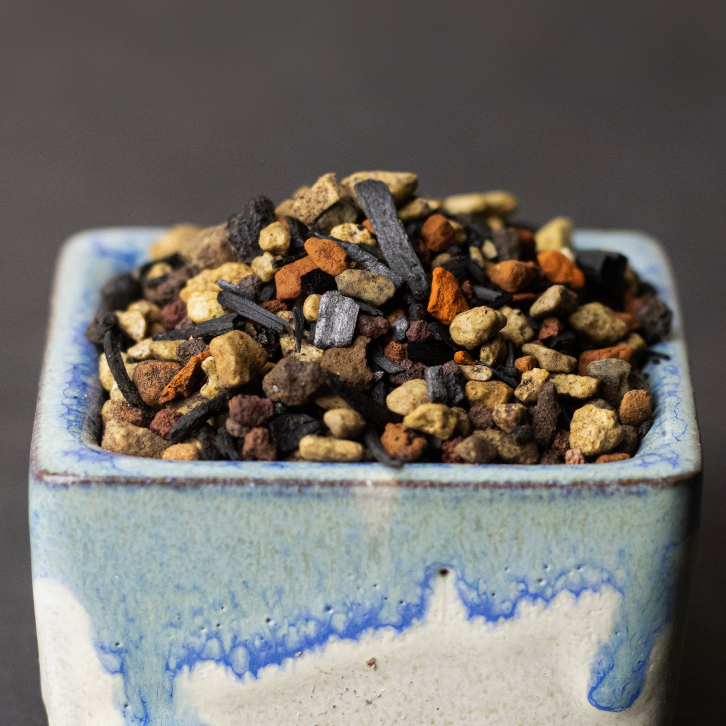 biochar bonsai soil close up